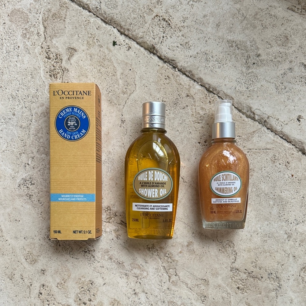 L'OCCITANE Shower Oil and Hand Cream Set - Yellow and Brown
